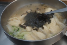 Hand-made noodles by a friendly ahjumma
